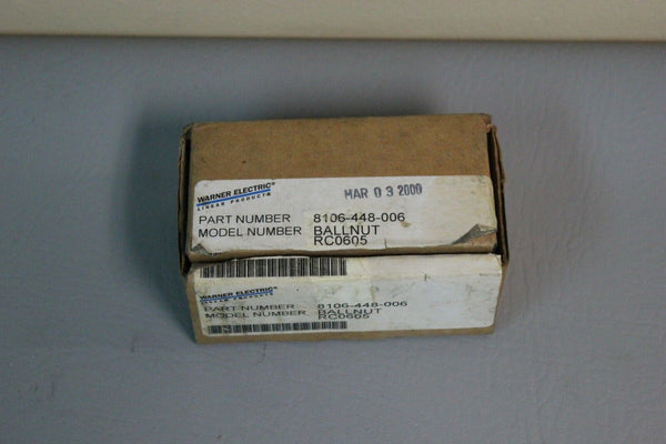 Warner Electric Ballnut 8106-448-006 RC0605