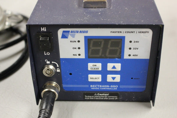 DELTA REGIS TOOLS BECT840N-SS POWER CONTROLLER & ELECTRIC TORQUE SCREWDRIVER