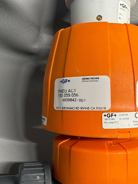 GEORG FISCHER  PNEUMATICALLY ACTUATED VALVE #8 WITH 199190305 POSITION INDICATOR