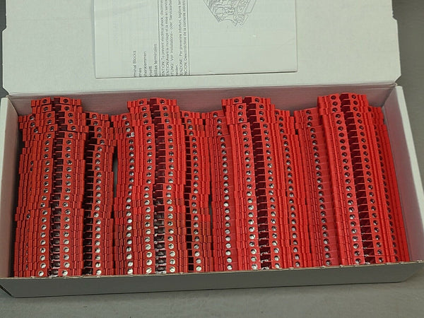 100 NEW ALLEN BRADLEY RED TERMINAL BLOCKS 1492-JD3-RE