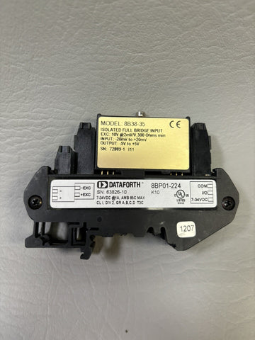 DATAFORTH 8B38-35 ISOLATED FULL BRIDGE INPUT W/ 8BP01-224