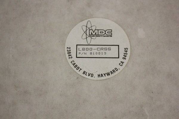 NEW MDC VACUUM PRODUCTS L800-CR11 810013 CENTERING RING