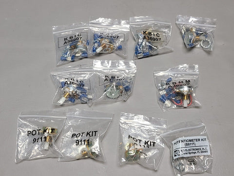 LOT OF NEW KB POTENTIOMETER KITS A36907 9111 A36909 S9111
