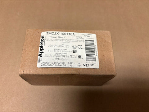 NEW APPLETON TMC2X-100118A EXPLOSION PROOF ALUMINUM CONNECTOR