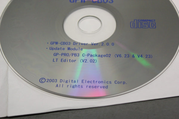 PRO FACE GPW-CB03 SOFTWARE DISK