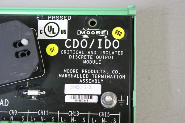 UNUSED MOORE CRITICAL & ISOLATED DISCRETE OUTPUT MODULE 16420-1-3