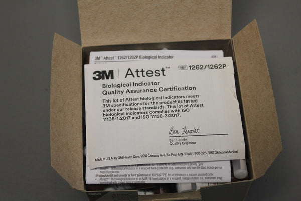 3M ATTEST 1262 STERILIZATION BIOLOGICAL INDICATOR VIAL 100 CT