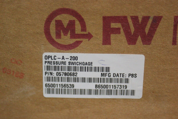 MURPHY PRESSURE SWITCH GAGE OPLC-A-200 05700682