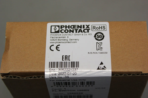 NEW PHOENIX CONTACT INDUSTRIAL ETHERNET SWITCH  FL SWITCH 1005N  1085039