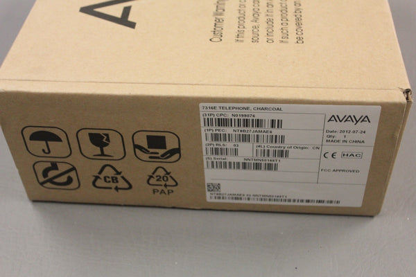 NEW AVAYA CHARCOAL TELEPHONE NT8B27JAMAE6