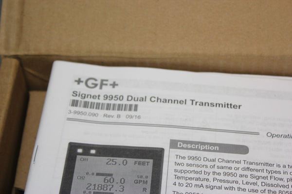 NEW GF SIGNET SMARTPRO BASE CONTROLLER  TWO CH, DC 159001841  3-9950-1