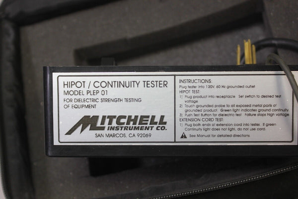 MITCHELL HI-POT CONTINUITY TESTER PLEP 01