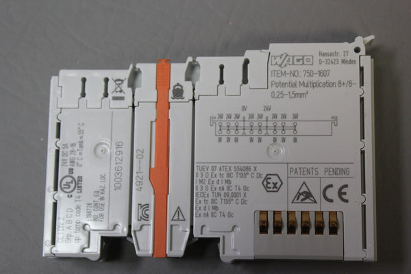 UNUSED WAGO POTENTIAL DISTRIBUTION MODULE 750-1607