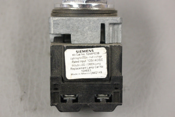 SIEMENS ILLUMINATED PUSH BUTTON GREEN 52PL4M3