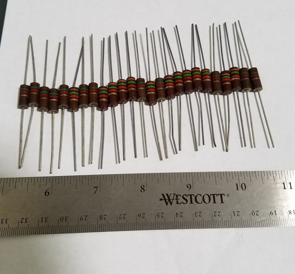 (25) VINTAGE 5% 1500 OHM RESISTORS