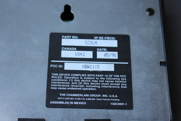 LIFT-MASTER UNIVERSAL RADIO CONTROL 535LM