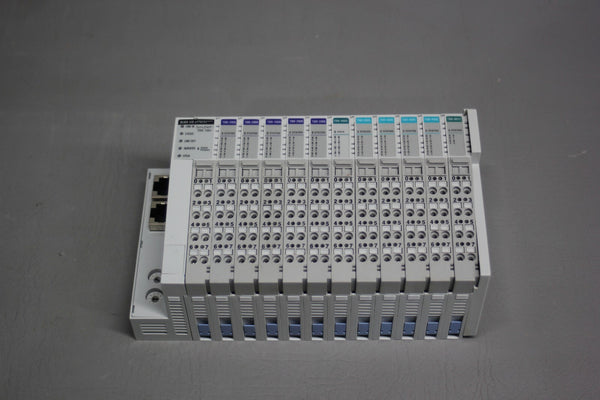 DANAHER SYNQNET SLICE I/O SYSTEM W/ 11 MODULES TSIO-1001 TSIO-2008 TSIO-4005
