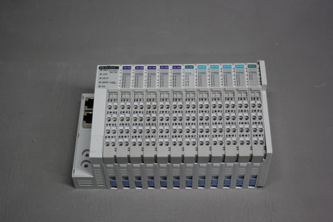 DANAHER SYNQNET SLICE I/O SYSTEM W/ 11 MODULES TSIO-1001 TSIO-2008 TSIO-4005
