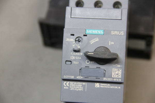 UNUSED SIEMENS MOTOR PROTECTION CIRCUIT BREAKER 3RV2031-4PA10