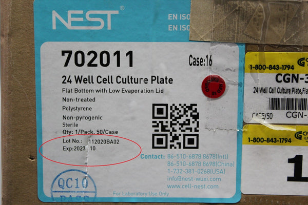 NEW BOX OF 50 NEST 24 WELL CELL CULTURE PLATE 702011