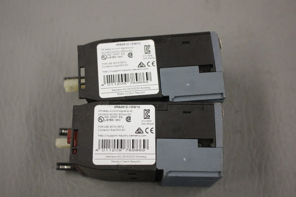 LOT OF TWO SIEMENS SIRIUS TIME RELAY 3RA2812-1DW10