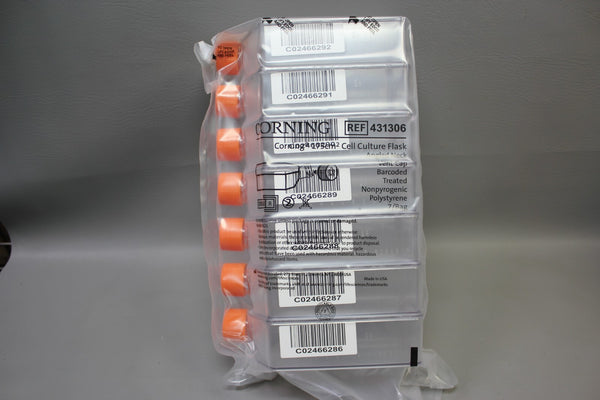 LOT OF 35 Corning 431306 175cm² Angled Neck Cell Culture Flask with Vent Cap
