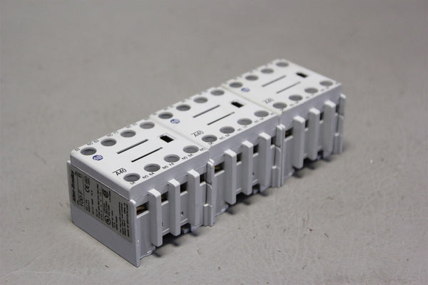 Lot of 3 ALLEN BRADLEY AUXILIARY CONTACT BLOCK 100-F A40