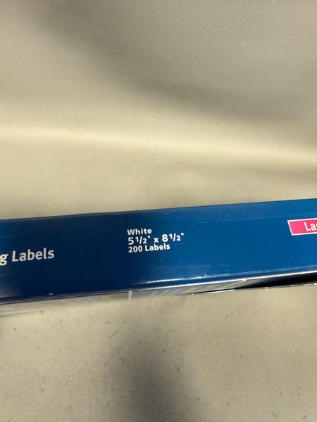 New Avery 5126 Shipping Labels With TrueBlock White 5.5"X8.5" 200 Labels
