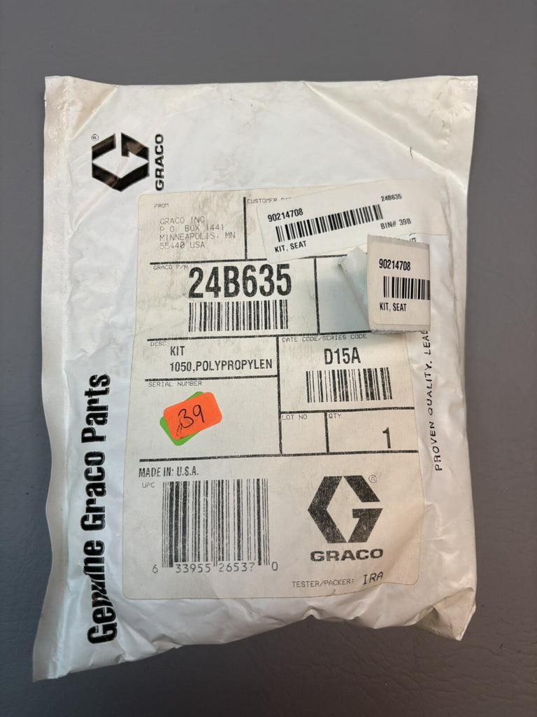 GENUINE GRACO HUSKY 1050 POLYPROPYLENE SEAT KIT - 24B635