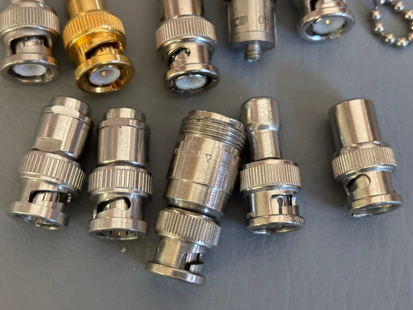 LOT OF 10 TNC Suhner, Pasternack, AMP,  Male Terminator ETC.