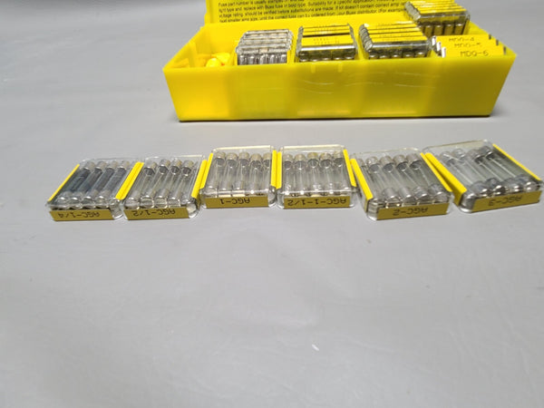 LOT OF NEW BUSS SMALL DIMENSION FUSES ABC/MTH/AGC/MDA/MDQ/MDL 125V & 250V