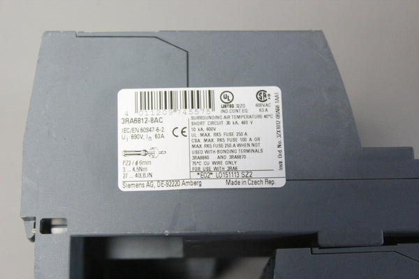 LOT OF  3 SIEMENS TERMINALS 3RA6812-8AC