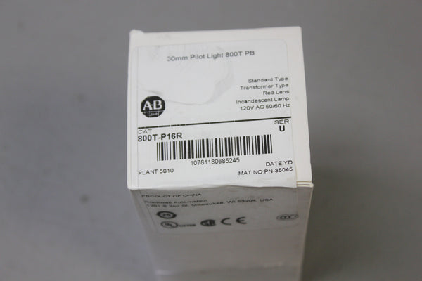 NEW ALLEN BRADLEY  PILOT LIGHT 800T-P16R U