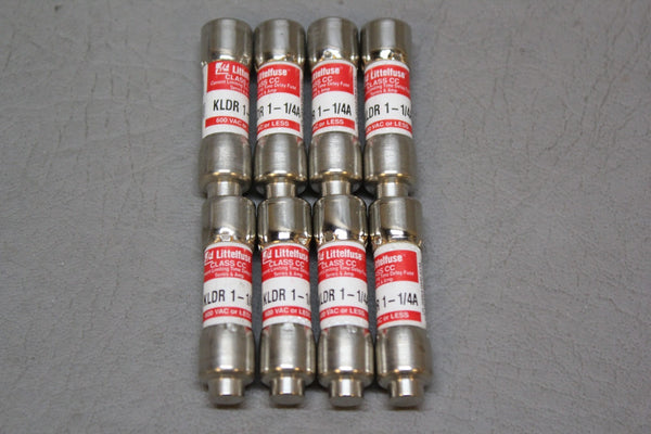 LOT OF 8 LITTELFUSE KLDR-1-1/4A FUSES