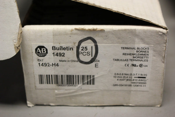 UNUSED LOT OF  ALLEN BRADLEY FUSE TERMINAL BLOCKS  1492-H4 &amp; H5