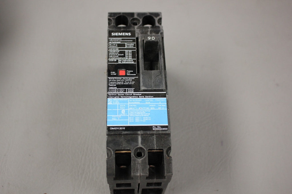SIEMENS ED42B090 SENTRON CIRCUIT BREAKER (B)
