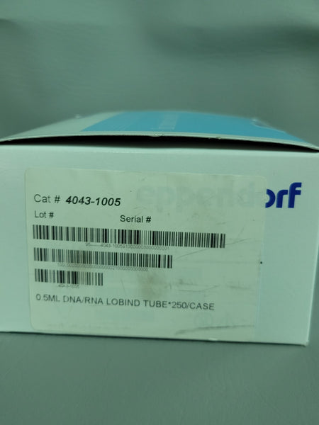 SEALED 250 EPPENDORF LoBind TUBES 0.5 ML SAFE LOCK PCR CLEAN 0030108035
