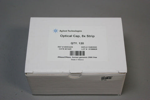 NEW BOX OF 10 PACKS (120 TOTAL) AGILENT OPTICAL CAPS 8x STRIP 401425