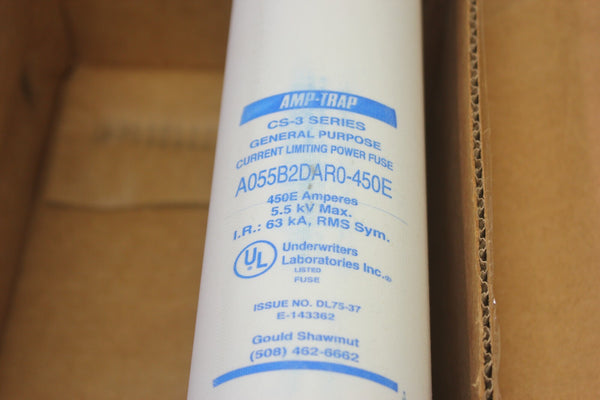 NEW GOULD SHAWMUT POWER FUSE 450E AMPERES A055B2DAR0-450E