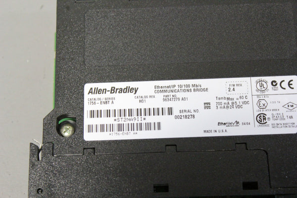 ALLEN BRADLEY ETHERNET/IP COMM PLC BRIDGE MODULE  1756-ENBT A