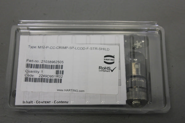NEW HARTING POWER CRIMP MALE CONNECTOR  21038961505