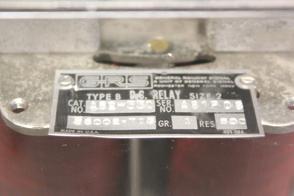 UNUSED GRS SIZE 2 DC RELAY A82-330