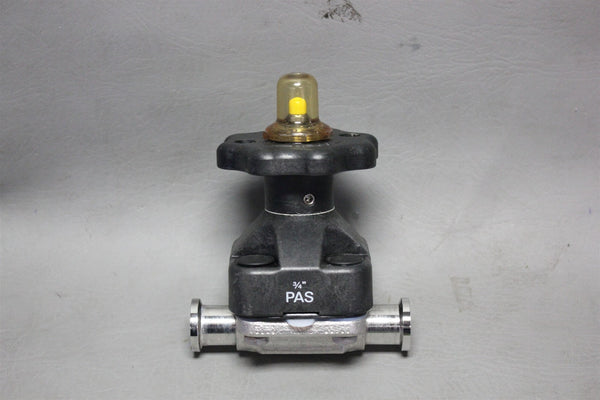 ITT 3/4" STAINLESS STEEL PURE-FLO DIAPHRAGM VALVE .75-316L-RA20MAX