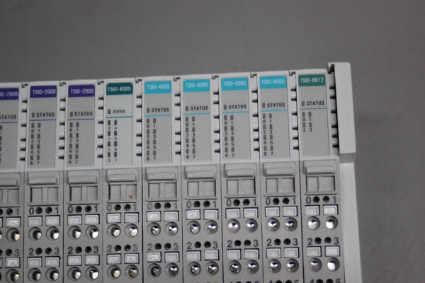 DANAHER SYNQNET SLICE I/O SYSTEM W/ 11 MODULES TSIO-1001 TSIO-2008 TSIO-4005