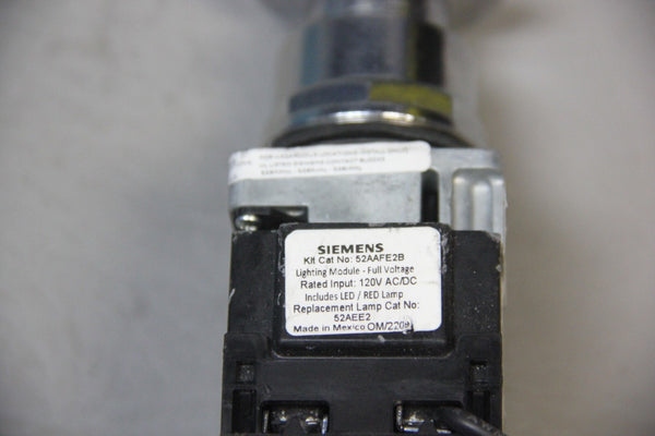 SIEMENS HEAVY DUTY RED ILLUMINATED EMERGENCY PUSH/PULL PUSHBUTTON 52PP7E2UB