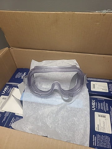 Case Of 18 New HONEYWELL UVEX Safety Goggles Clear Lens Anti-Fog S364