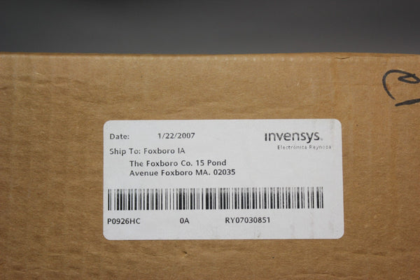 NEW INVENSYS FOXBORO MODULAR BASE PLATE P0926HC
