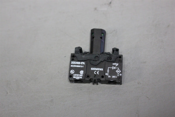 Unused SIEMENS YELLOW LAMP MODULE 3SB3400-1PA