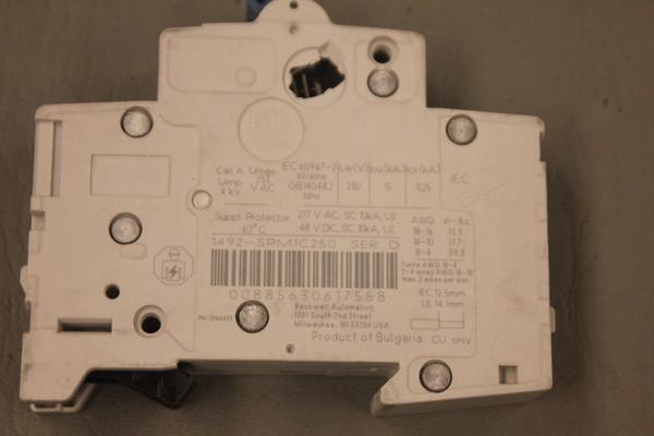 ALLEN BRADLEY 1492-SPM1C250 SER D BREAKER MODULE