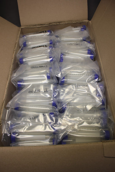 1 NEW CASE OF 500 THERMO/NUNC 15ml CONICAL CENTRIFUGE TUBES 339650